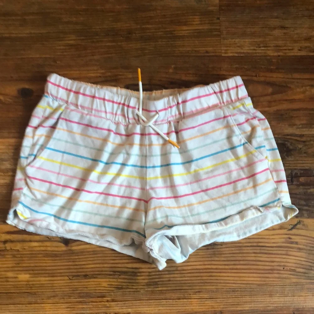 Old Navy l Cream & Multi Color Stripe Shorts